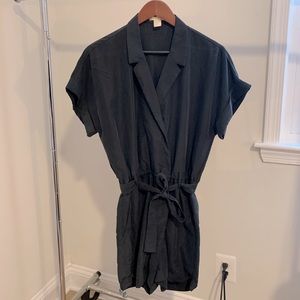 Slate grey romper.